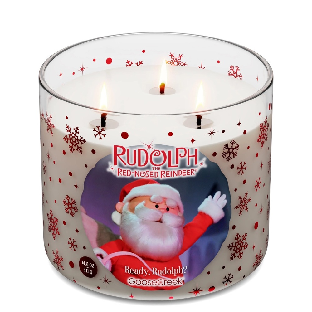 Goose Creek Rudolph the Red-Nosed Reindeer Candle - Red and White